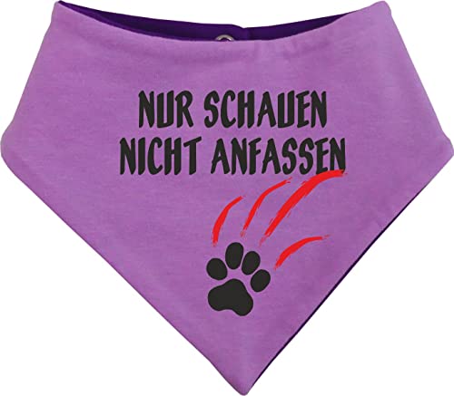 Kleiner Fratz Hunde Wende- Halstuch Multicolor (Fb: lila-Flieder) (Gr.3 - HU 36-42 cm) Nur schauen Nicht anfassen von Kleiner Fratz