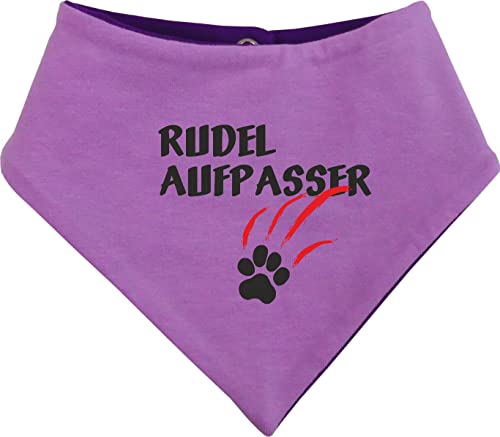 Kleiner Fratz gestreiftes Hunde Wende- Halstuch (Fb: lila-Pflaume) (Gr.4 - HU 45-52 cm) Rudelaufpasser von Kleiner Fratz
