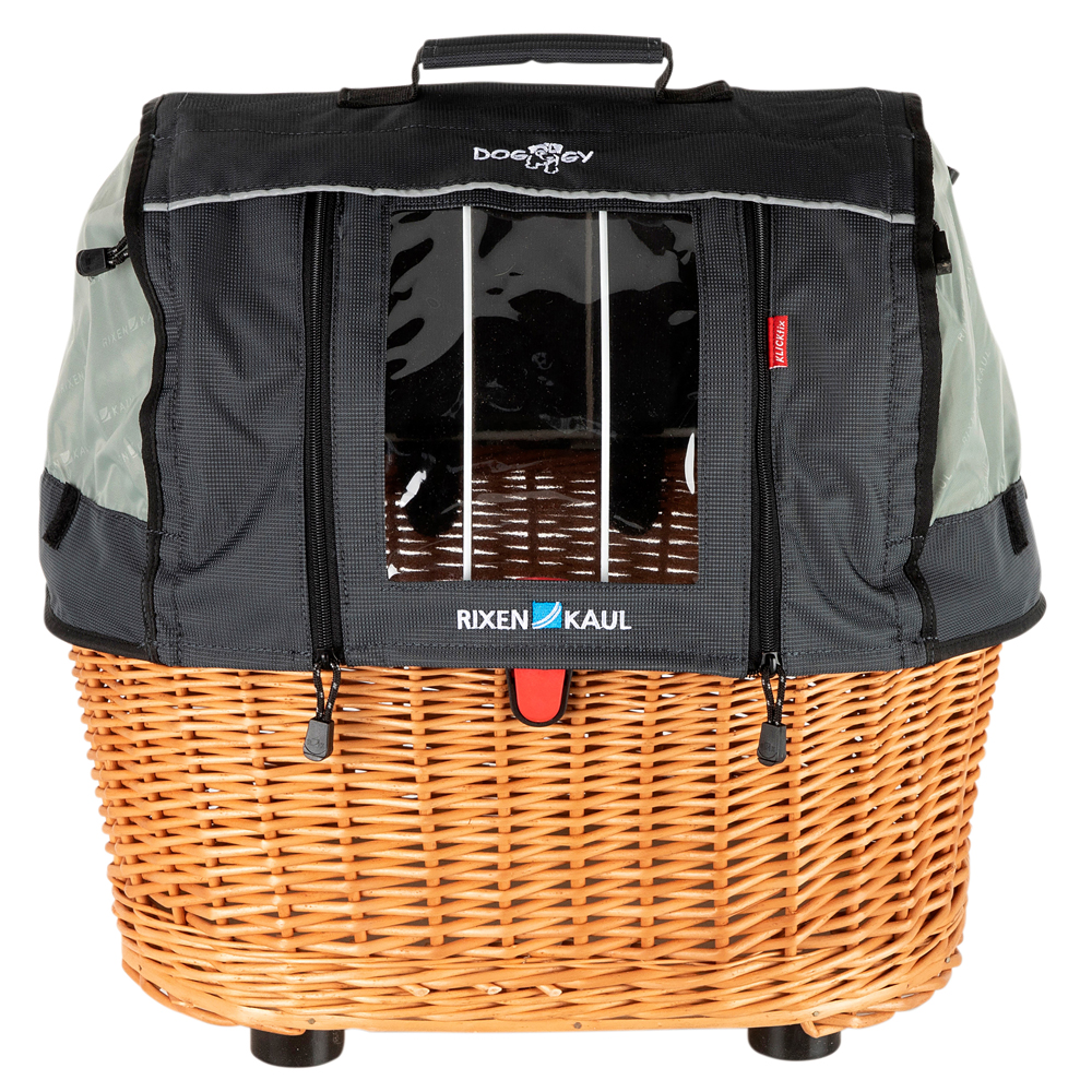 KLICKfix Hunde-Fahrradkorb Doggy Basket Plus Fix braun, Maße: ca. 52 x 36 x 45 cm von KLICKfix