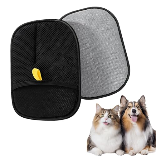 KLINNA 2 Stück Antistatischer Fellpflegehandschuh für Katzen & Hunde, Tierhaarentferner Pet Hair Remover Glove für Glattes Gesundes Fell, Massage, Reinigung von Clothes Sofas Carpets von KLINNA