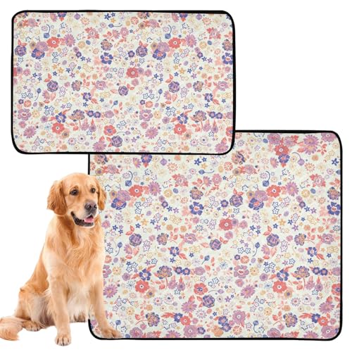 Hundematte für Katzen, waschbar, rutschfest, Bodenmatte für Strand, 50,8 x 61 cm, Blumenmuster, 3 Stück Hundematte für Katzen, waschbar, rutschfest, Bodenmatte für Strand, 50,8 x 61 cm, Blumenmuster, 3 Stück von KLL