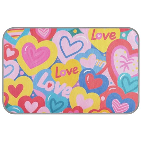 KLL Bunte Cartoon-Herz-Liebe-Gel-Matte für Hunde, selbstkühlende Matte für Katzen, Outdoor, Kaninchen, Outdoor, nicht elektrisch, Cama Refrescante para Perros M KLL Bunte Cartoon-Herz-Liebe-Gel-Matte für Hunde, selbstkühlende Matte für Katzen, Outdoor, Kaninchen, Outdoor, nicht elektrisch, Cama Refrescante para Perros M von KLL