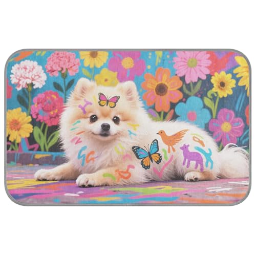 KLL Bunte Sommerkühlmatte für Hunde mit Graffiti, Zwergspitz, selbstkühlendes Bett für Outdoor-Katzen für Schweine, gemütlich, schlafend, niedliche Mantas frías para Perros M KLL Bunte Sommerkühlmatte für Hunde mit Graffiti, Zwergspitz, selbstkühlendes Bett für Outdoor-Katzen für Schweine, gemütlich, schlafend, niedliche Mantas frías para Perros M von KLL