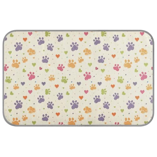 KLL Bunte kühlende Sommerdecke mit Katzenpfoten, selbstkühlende Decken für Outdoor-Katzen zum Schlafen, Essentials, Größe M KLL Bunte kühlende Sommerdecke mit Katzenpfoten, selbstkühlende Decken für Outdoor-Katzen zum Schlafen, Essentials, Größe M von KLL