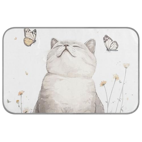 KLL Cartoon British Shorthair Cats White Summer Cooling Gel Mat for Dogs Self Cooling Mat for Cats Outdoor for Canine Outside cat Essentials tapete Frio para Perros M KLL Cartoon British Shorthair Cats White Summer Cooling Gel Mat for Dogs Self Cooling Mat for Cats Outdoor for Canine Outside cat Essentials tapete Frio para Perros M von KLL