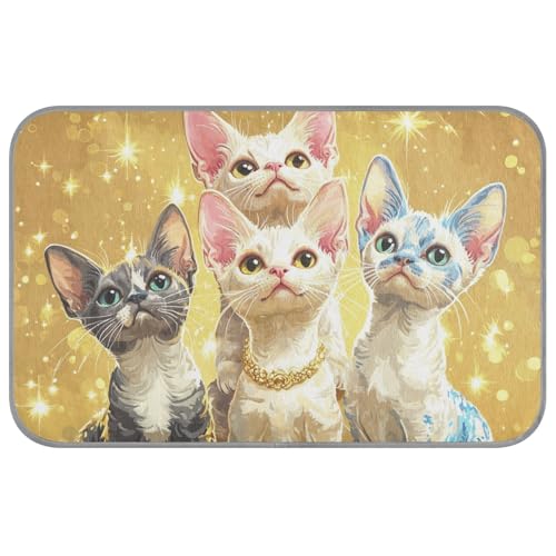 KLL Cartoon-süße Devon Rex-Katzen, realistischer Stil, Sommer-Kühlkissen für Katzen, Outdoor, selbstkühlendes Bett für draußen, für Kaninchen, Hunde, Outdoor, Katzenzubehör, Tapete Frio para Perros M KLL Cartoon-süße Devon Rex-Katzen, realistischer Stil, Sommer-Kühlkissen für Katzen, Outdoor, selbstkühlendes Bett für draußen, für Kaninchen, Hunde, Outdoor, Katzenzubehör, Tapete Frio para Perros M von KLL
