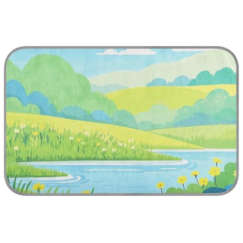 KLL Grüne Sommerlandschaft, Sommer-Kühlmatte für Hunde für draußen, selbstkühlende Decken für Innenkatzen, für Kätzchen, Indoor-Katzen, faltbar, Mantas frías para Perros M KLL Grüne Sommerlandschaft, Sommer-Kühlmatte für Hunde für draußen, selbstkühlende Decken für Innenkatzen, für Kätzchen, Indoor-Katzen, faltbar, Mantas frías para Perros M von KLL