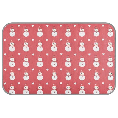KLL Happy Valentine Cartoon-Schneemann, rotes Sommer-Kühlkissen für Hunde, selbstkühlend, Outdoor-Haustierbett für Chihuahua, gemütlich, schlafende Katze, Zubehör, Cama Refrescante para Perros M von KLL