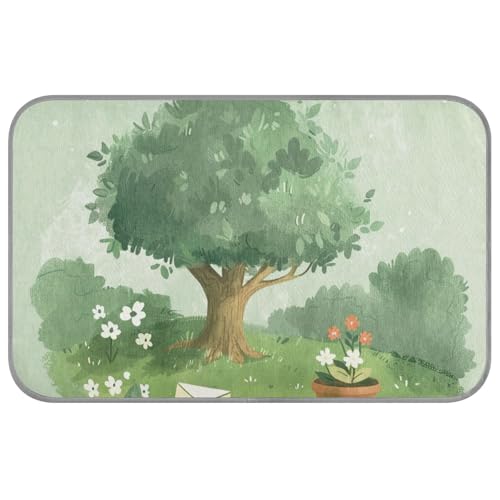 KLL Kühlkissen für den Sommer, Motiv: grüne Baum, Blume und weißes Aquarell, selbstkühlend, für große Hunde und Katzen, waschbar, Esterilla-Refrescante para Perros M KLL Kühlkissen für den Sommer, Motiv: grüne Baum, Blume und weißes Aquarell, selbstkühlend, für große Hunde und Katzen, waschbar, Esterilla-Refrescante para Perros M von KLL