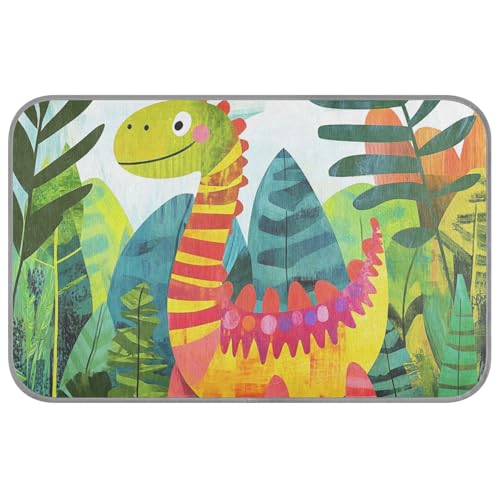 KLL Kühlmatte für Haustiere, Cartoon-Dinosaurier, prähistorischer Dschungel, Sommer, selbstkühlend, Katzenbett für draußen, für Kaninchen, Reiseutensilien, Größe M KLL Kühlmatte für Haustiere, Cartoon-Dinosaurier, prähistorischer Dschungel, Sommer, selbstkühlend, Katzenbett für draußen, für Kaninchen, Reiseutensilien, Größe M von KLL