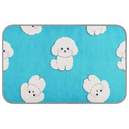 KLL Kühlmatte für Hunde, niedliches weißes Bichon-Frisé-Design, für den Sommer, selbstkühlend, Eiskissen für Hunde im Freien, Sommer-Mantas, Perros, M KLL Kühlmatte für Hunde, niedliches weißes Bichon-Frisé-Design, für den Sommer, selbstkühlend, Eiskissen für Hunde im Freien, Sommer-Mantas, Perros, M von KLL