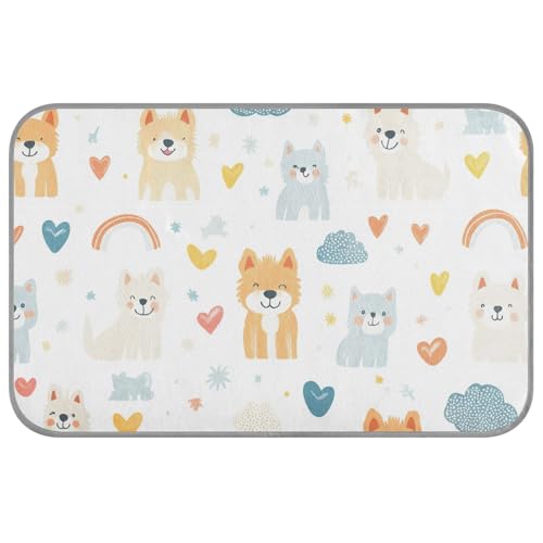KLL Kühlmatte für Hunde im Cartoon-Design, niedlich, bunt, Regenbogen, Sommer, selbstkühlend, für drinnen und draußen, niedlicher Manta, Größe M KLL Kühlmatte für Hunde im Cartoon-Design, niedlich, bunt, Regenbogen, Sommer, selbstkühlend, für drinnen und draußen, niedlicher Manta, Größe M von KLL