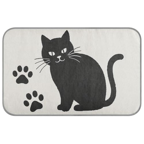 KLL Kühlmatte für den Außenbereich, minimalistisch, schwarz, Katze, Pfotenabdruck, für den Außenbereich, selbstkühlende Hundedecken für den Innenbereich, Katzen, Outdoor, waschbar, Größe M KLL Kühlmatte für den Außenbereich, minimalistisch, schwarz, Katze, Pfotenabdruck, für den Außenbereich, selbstkühlende Hundedecken für den Innenbereich, Katzen, Outdoor, waschbar, Größe M von KLL