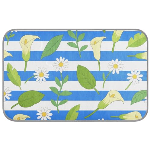 KLL Kühlmatte für den Sommer, Motiv: Calla-Lilie, Gänseblümchen, selbstkühlend, für Chihuahua, Outdoor, Haustier, Katze, Zubehör, Blau / Weiß KLL Kühlmatte für den Sommer, Motiv: Calla-Lilie, Gänseblümchen, selbstkühlend, für Chihuahua, Outdoor, Haustier, Katze, Zubehör, Blau / Weiß von KLL