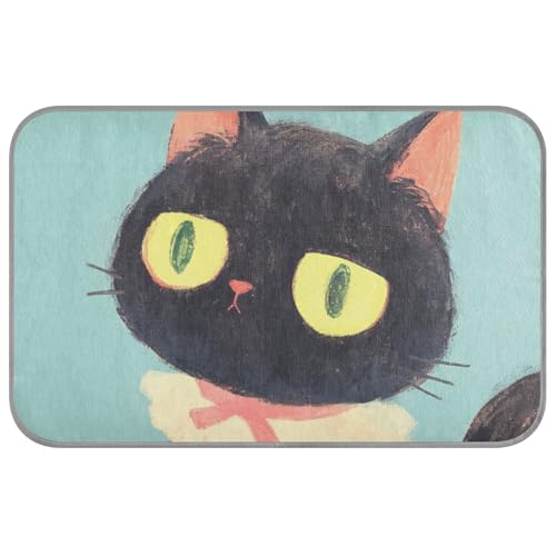 KLL Kühlmatte für den Sommer, Motiv: Cartoon, schwarze Katze, selbstkühlende Matte für Katzen, draußen, für Huhn, Reisen, Haustier, Sommer, Camas, Frias, Para, Perros, M KLL Kühlmatte für den Sommer, Motiv: Cartoon, schwarze Katze, selbstkühlende Matte für Katzen, draußen, für Huhn, Reisen, Haustier, Sommer, Camas, Frias, Para, Perros, M von KLL