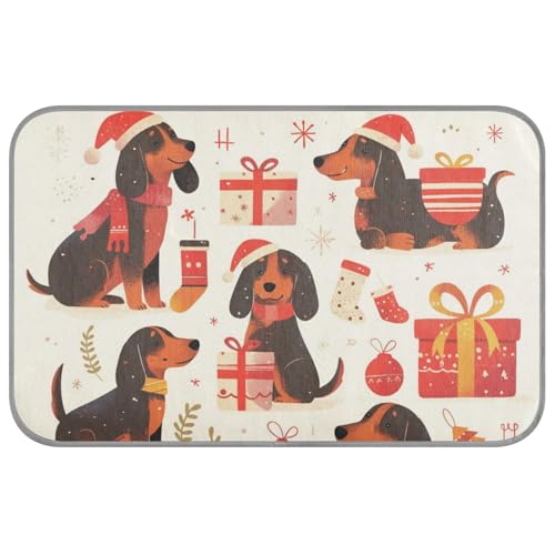 KLL Kühlmatte für den Sommer, Motiv: niedliche Weihnachtsdackel, für draußen, selbstkühlende Kältematte für Tiere, zum Schlafen, abnehmbar, Esterilla-Refrescante para Perros M KLL Kühlmatte für den Sommer, Motiv: niedliche Weihnachtsdackel, für draußen, selbstkühlende Kältematte für Tiere, zum Schlafen, abnehmbar, Esterilla-Refrescante para Perros M von KLL