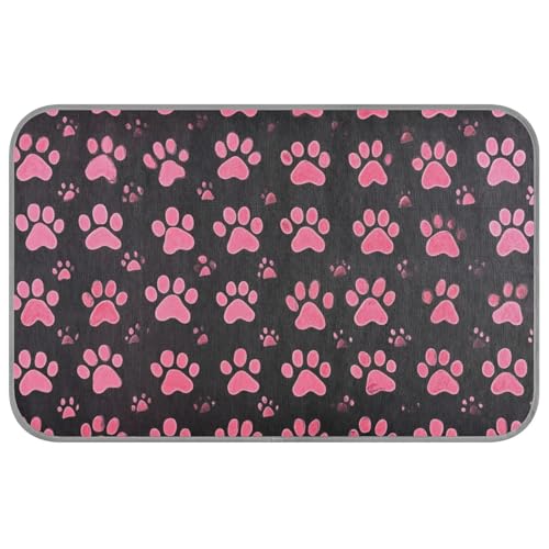KLL Kühlmatte mit niedlichen rosa Hundepfotenabdrücken, schwarz, für Sommer, Sommer, selbstkühlend, Haustierbetten für Katzen, für Kaninchen, Reiseutensilien, esterilla refrescante para Perros M KLL Kühlmatte mit niedlichen rosa Hundepfotenabdrücken, schwarz, für Sommer, Sommer, selbstkühlend, Haustierbetten für Katzen, für Kaninchen, Reiseutensilien, esterilla refrescante para Perros M von KLL