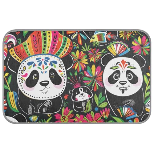 KLL Mexico Cinco De Mayo Pandas Kühlende Sommerdecke, selbstkühlende Pads für Hunde zum Schlafen, abnehmbares Band, Enfriador para Perros M von KLL
