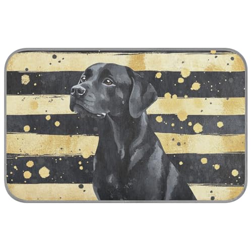 KLL Schwarze Hunde-Kühlmatte für den Sommer, Schwarz und Gold, gestreift, selbstkühlende Matte für Katzen für Schweine, Outdoor, wasserdicht, esterilla refrescante para Perros M KLL Schwarze Hunde-Kühlmatte für den Sommer, Schwarz und Gold, gestreift, selbstkühlende Matte für Katzen für Schweine, Outdoor, wasserdicht, esterilla refrescante para Perros M von KLL