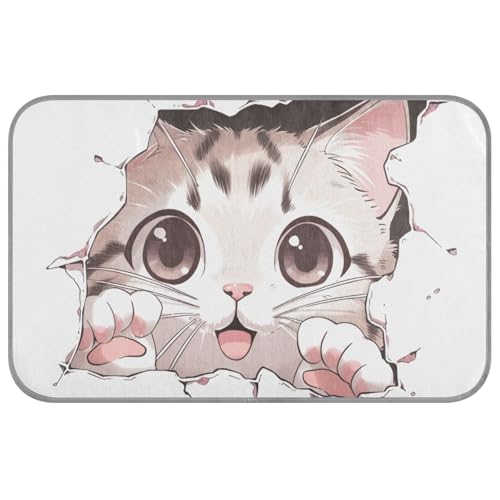 KLL Simple Cute Cartoon Cat Summer Pet Cooling Pads Self Cooling Outdoor Cat Bed for Cats Travel Unique esterilla refrescante para Perros M KLL Simple Cute Cartoon Cat Summer Pet Cooling Pads Self Cooling Outdoor Cat Bed for Cats Travel Unique esterilla refrescante para Perros M von KLL