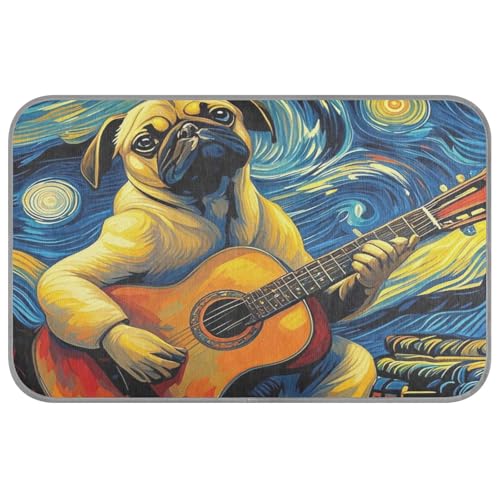 KLL Sternengitarre, brauner Mops, Sommer-Kühldecke für Hunde, selbstkühlende Decken für Outdoor-Katzen für Tiere, gemütliche, schlafende Katze, Essentials, Tapete, Frio para Perros, M KLL Sternengitarre, brauner Mops, Sommer-Kühldecke für Hunde, selbstkühlende Decken für Outdoor-Katzen für Tiere, gemütliche, schlafende Katze, Essentials, Tapete, Frio para Perros, M von KLL