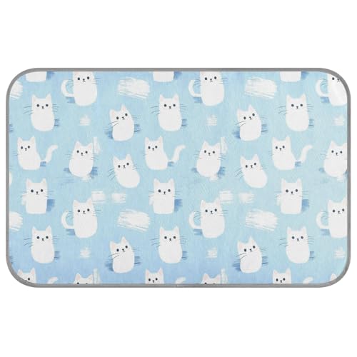 KLL Süße Katze, kühlende Sommerdecke für große selbstkühlende Decke für Katzen für Haustiere, Katzen, Outdoor-Essentials, Mantas frías para Perros M, Hellblau KLL Süße Katze, kühlende Sommerdecke für große selbstkühlende Decke für Katzen für Haustiere, Katzen, Outdoor-Essentials, Mantas frías para Perros M, Hellblau von KLL