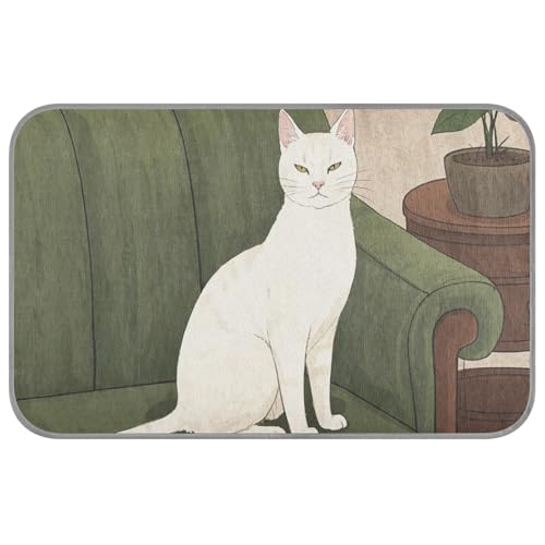KLL Weiße Katze, Cartoon-Muster, Sommer, kühlende Haustierunterlage für Katzen, Outdoor, Welpen, Outdoor, Haustier, Sommer, Cama Refrescante para Perros M KLL Weiße Katze, Cartoon-Muster, Sommer, kühlende Haustierunterlage für Katzen, Outdoor, Welpen, Outdoor, Haustier, Sommer, Cama Refrescante para Perros M von KLL