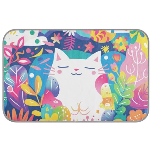 KLL Weiße Katze im Garten, Sommer-Kühlkissen für Katzen, selbstkühlende Betten für Katzen für Hunde, Outdoor-Katze, sichere Cama-Refrescante para Perros M KLL Weiße Katze im Garten, Sommer-Kühlkissen für Katzen, selbstkühlende Betten für Katzen für Hunde, Outdoor-Katze, sichere Cama-Refrescante para Perros M von KLL