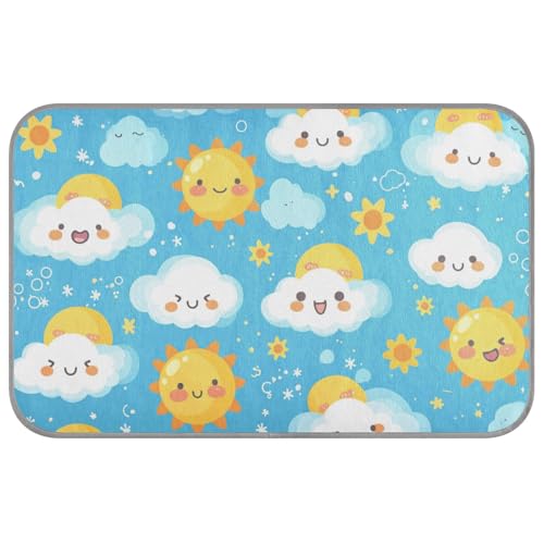 Simple Cartoon Sonne Wolken Sommer Kühlendes Hundebett Selbstkühlende Matte für Katzen Outdoor für Chihuahua Indoor Katzen Weiches Band enfriador para Perros M Simple Cartoon Sonne Wolken Sommer Kühlendes Hundebett Selbstkühlende Matte für Katzen Outdoor für Chihuahua Indoor Katzen Weiches Band enfriador para Perros M von KLL