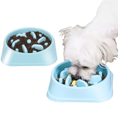 Antischlingnapf Hunde Klein,Anti Schling Napf Hund,Hundenapf Langsame Fütterung,Slow Feeder Dog Bowl,Hundenapf,Fressnapf,Anti Schling Napf Hundenapf Futternapf für Katzen und Kleine Hunde von KLLJ