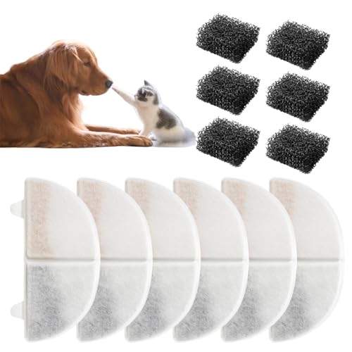 Wasserbrunnen Filter,Trinkbrunnenfilter für Katzenblüten,Katzenbrunnen Filter für Trinkbrunnen für Katze,Filter für Katzen Hunde, Wasserbrunnen für Katzen Mehrere Haustiere Katzen Zubehör von KLLJ