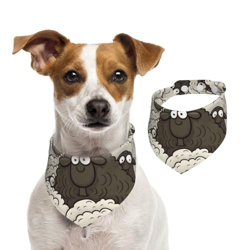 Hundehalstücher mit Cartoon-Motiv, Sommerhalstücher für Hunde, waschbar, verstellbar, Dreieckstuch für mittelgroße und große Hunde, Welpen und Katzen, klein Hundehalstücher mit Cartoon-Motiv, Sommerhalstücher für Hunde, waschbar, verstellbar, Dreieckstuch für mittelgroße und große Hunde, Welpen und Katzen, klein von KLLTYHMU