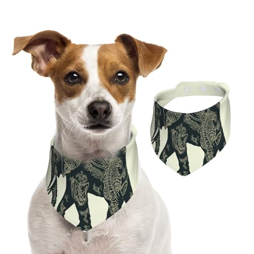 Hundehalstücher mit Elefantenmotiv, Sommerhalstücher für Hunde, waschbar, verstellbar, Dreieckstuch für mittelgroße und große Hunde, Welpen und Katzen, klein Hundehalstücher mit Elefantenmotiv, Sommerhalstücher für Hunde, waschbar, verstellbar, Dreieckstuch für mittelgroße und große Hunde, Welpen und Katzen, klein von KLLTYHMU