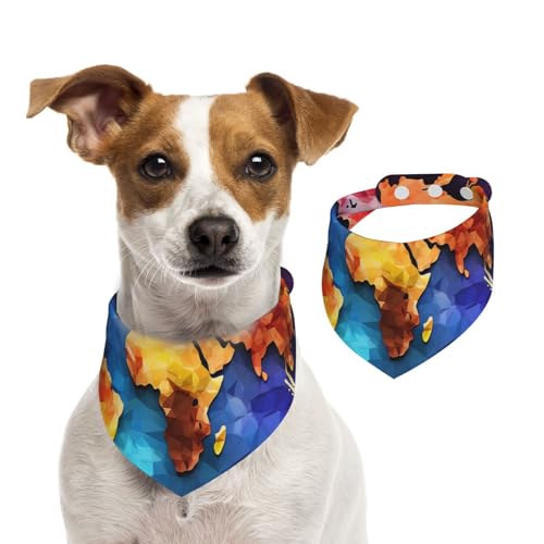 Hundehalstücher mit Farbkarte, Sommerhalstücher für Hunde, waschbar, verstellbar, dreieckig, niedlich, für mittelgroße und große Hunde, Welpen und Katzen, Größe L Hundehalstücher mit Farbkarte, Sommerhalstücher für Hunde, waschbar, verstellbar, dreieckig, niedlich, für mittelgroße und große Hunde, Welpen und Katzen, Größe L von KLLTYHMU