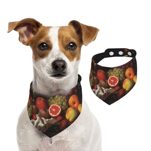 Hundehalstücher mit Früchten, Sommerhalstücher für Hunde, waschbar, verstellbar, dreieckig, niedlich, für mittelgroße und große Hunde, Welpen und Katzen, Größe M Hundehalstücher mit Früchten, Sommerhalstücher für Hunde, waschbar, verstellbar, dreieckig, niedlich, für mittelgroße und große Hunde, Welpen und Katzen, Größe M von KLLTYHMU