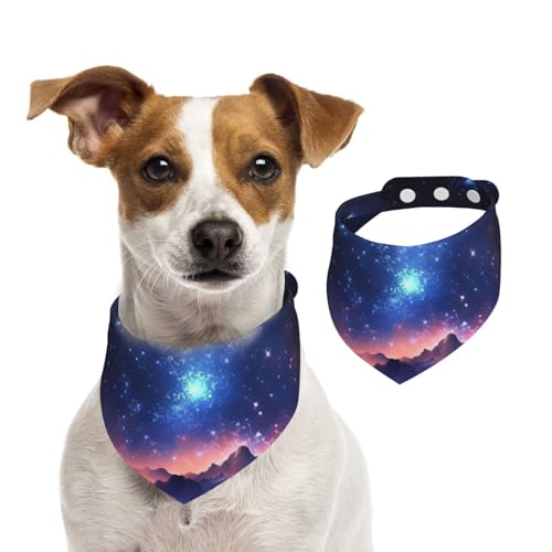 Hundehalstücher mit Galaxie-Nacht, Sommerhalstücher für Hunde, waschbar, verstellbar, Dreieckstuch für mittelgroße und große Hunde, Welpen und Katzen, Größe M Hundehalstücher mit Galaxie-Nacht, Sommerhalstücher für Hunde, waschbar, verstellbar, Dreieckstuch für mittelgroße und große Hunde, Welpen und Katzen, Größe M von KLLTYHMU