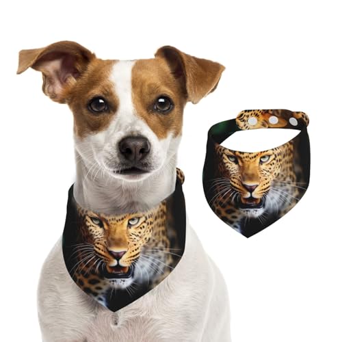 Hundehalstücher mit Leopardenmuster, Sommerhalstücher für Hunde, waschbar, verstellbar, Dreieckstuch für mittelgroße und große Hunde, Welpen und Katzen, Größe M Hundehalstücher mit Leopardenmuster, Sommerhalstücher für Hunde, waschbar, verstellbar, Dreieckstuch für mittelgroße und große Hunde, Welpen und Katzen, Größe M von KLLTYHMU