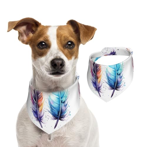 Hundehalstücher mit abstrakten Tiermotiven, Sommerhalstücher für Hunde, waschbar, verstellbar, Dreieckstuch für mittelgroße und große Hunde, Welpen und Katzen, Größe L von KLLTYHMU