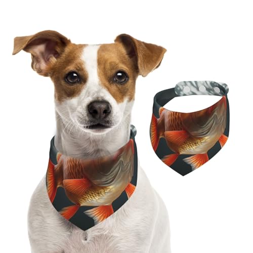 Hundehalstücher mit echten Fischen, Sommerhalstücher für Hunde, waschbar, verstellbar, dreieckig, niedlich, für mittelgroße und große Hunde, Welpen und Katzen, Größe L Hundehalstücher mit echten Fischen, Sommerhalstücher für Hunde, waschbar, verstellbar, dreieckig, niedlich, für mittelgroße und große Hunde, Welpen und Katzen, Größe L von KLLTYHMU