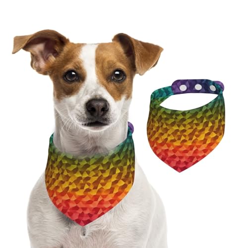 Hundehalstücher mit farbigem Muster, Sommerhalstücher für Hunde, waschbar, verstellbar, Dreieckstuch für mittelgroße und große Hunde, Welpen und Katzen, Größe L Hundehalstücher mit farbigem Muster, Sommerhalstücher für Hunde, waschbar, verstellbar, Dreieckstuch für mittelgroße und große Hunde, Welpen und Katzen, Größe L von KLLTYHMU