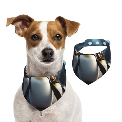 Hundehalstücher mit lustigen Pinguinen, Sommerhalstücher für Hunde, waschbar, verstellbar, Dreieckstuch für mittelgroße und große Hunde, Welpen und Katzen, Größe M Hundehalstücher mit lustigen Pinguinen, Sommerhalstücher für Hunde, waschbar, verstellbar, Dreieckstuch für mittelgroße und große Hunde, Welpen und Katzen, Größe M von KLLTYHMU