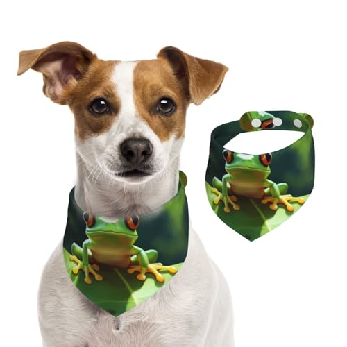 Hundehalstücher mit niedlichem Frosch, Sommerhalstücher für Hunde, waschbar, verstellbar, Dreieckstuch für mittelgroße und große Hunde, Welpen und Katzen, Größe M Hundehalstücher mit niedlichem Frosch, Sommerhalstücher für Hunde, waschbar, verstellbar, Dreieckstuch für mittelgroße und große Hunde, Welpen und Katzen, Größe M von KLLTYHMU