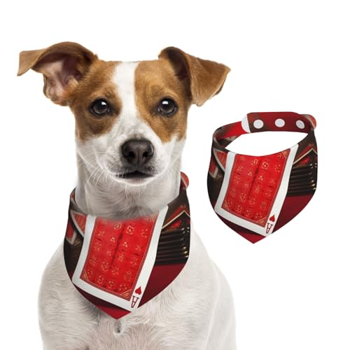 Hundehalstücher mit rotem Hintergrund, Sommerhalstücher für Hunde, waschbar, verstellbar, dreieckig, niedlich, für mittelgroße und große Hunde, Welpen und Katzen, Größe M Hundehalstücher mit rotem Hintergrund, Sommerhalstücher für Hunde, waschbar, verstellbar, dreieckig, niedlich, für mittelgroße und große Hunde, Welpen und Katzen, Größe M von KLLTYHMU