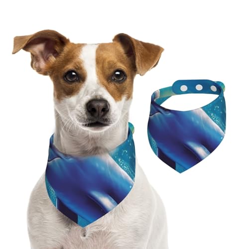 Hundehalstücher mit süßem Delfin, Sommerhalstücher für Hunde, waschbar, verstellbar, Dreieckstuch für mittelgroße und große Hunde, Welpen und Katzen, Größe L Hundehalstücher mit süßem Delfin, Sommerhalstücher für Hunde, waschbar, verstellbar, Dreieckstuch für mittelgroße und große Hunde, Welpen und Katzen, Größe L von KLLTYHMU