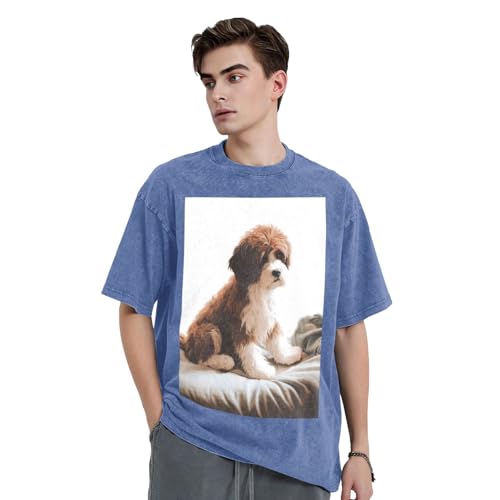 KLLTYHMU Haustier-Hunde-T-Shirt für Herren, Baumwolle, weich, atmungsaktiv, für Freizeit, Reisen, Fitnessstudio, modisch, kurzärmelig, Schwarz, Blau, Größe M, 4XL KLLTYHMU Haustier-Hunde-T-Shirt für Herren, Baumwolle, weich, atmungsaktiv, für Freizeit, Reisen, Fitnessstudio, modisch, kurzärmelig, Schwarz, Blau, Größe M, 4XL von KLLTYHMU
