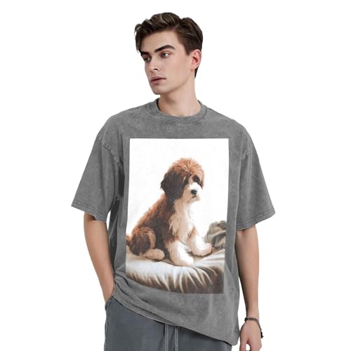 KLLTYHMU Pet Dog Baumwoll-T-Shirt für Herren, weich, atmungsaktiv, für Freizeit, Reisen, Fitnessstudio, modisch, kurzärmelig, Schwarz, Grau, Größe XL/4XL KLLTYHMU Pet Dog Baumwoll-T-Shirt für Herren, weich, atmungsaktiv, für Freizeit, Reisen, Fitnessstudio, modisch, kurzärmelig, Schwarz, Grau, Größe XL/4XL von KLLTYHMU