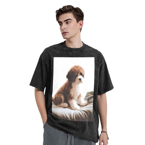 KLLTYHMU Pet Dog Herren-T-Shirt aus Baumwolle, weich, atmungsaktiv, für Freizeit, Reisen, Fitnessstudio, modisch, kurzärmelig, Schwarz, Größe XXL - 4XL KLLTYHMU Pet Dog Herren-T-Shirt aus Baumwolle, weich, atmungsaktiv, für Freizeit, Reisen, Fitnessstudio, modisch, kurzärmelig, Schwarz, Größe XXL - 4XL von KLLTYHMU