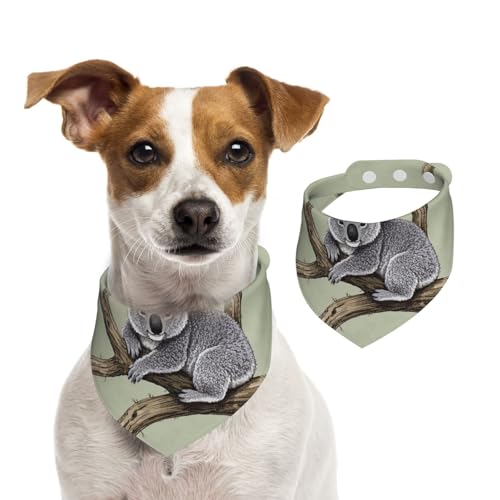 Koalas Hundehalstuch, Sommerhalstücher für Hunde, waschbar, verstellbar, dreieckig, niedlich, für mittelgroße und große Hunde, Welpen und Katzen, Größe M Koalas Hundehalstuch, Sommerhalstücher für Hunde, waschbar, verstellbar, dreieckig, niedlich, für mittelgroße und große Hunde, Welpen und Katzen, Größe M von KLLTYHMU