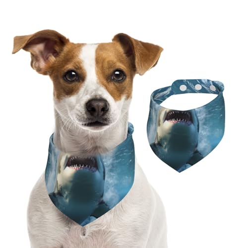 Schönes Hai-Hundehalstuch, Sommerhalstücher für Hunde, waschbar, verstellbar, Dreieckstuch für mittelgroße und große Hunde, Welpen und Katzen, klein Schönes Hai-Hundehalstuch, Sommerhalstücher für Hunde, waschbar, verstellbar, Dreieckstuch für mittelgroße und große Hunde, Welpen und Katzen, klein von KLLTYHMU
