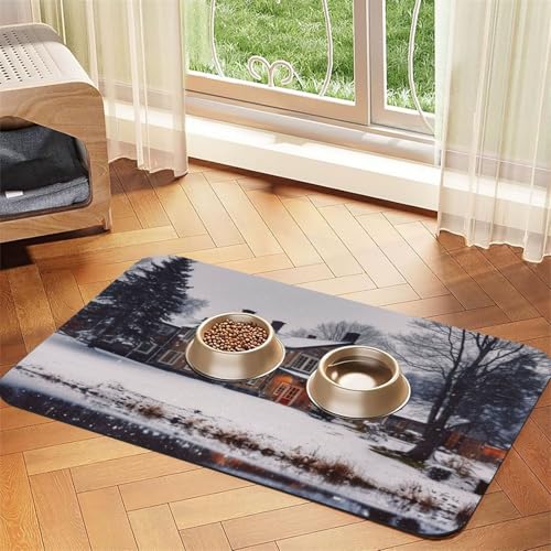 Super saugfähige Hundefuttermatte, Winter-Futtermatte für Futter- und Wassernäpfe, rutschfest, wasserdicht, Platzierungspad für Böden, schnell trocknende Wasserspendermatte für Hunde, Welpen, Katzen Super saugfähige Hundefuttermatte, Winter-Futtermatte für Futter- und Wassernäpfe, rutschfest, wasserdicht, Platzierungspad für Böden, schnell trocknende Wasserspendermatte für Hunde, Welpen, Katzen von KLLTYHMU
